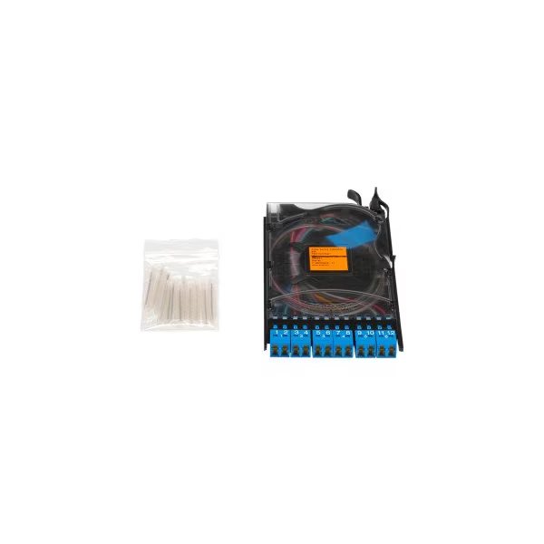 EDGE Splice Cassette, 12 F, LC Duplex, Single-mode UPC, Single-fiber, Corning, Mfr#: EDGE-CS12-AE-P00RE