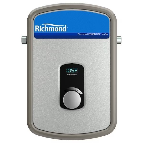 Richmond Essential RMTEX-08 Electric Water Heater, 240 V, 33 A, 8 kW, Richmond, Mfr#: RMTEX-08