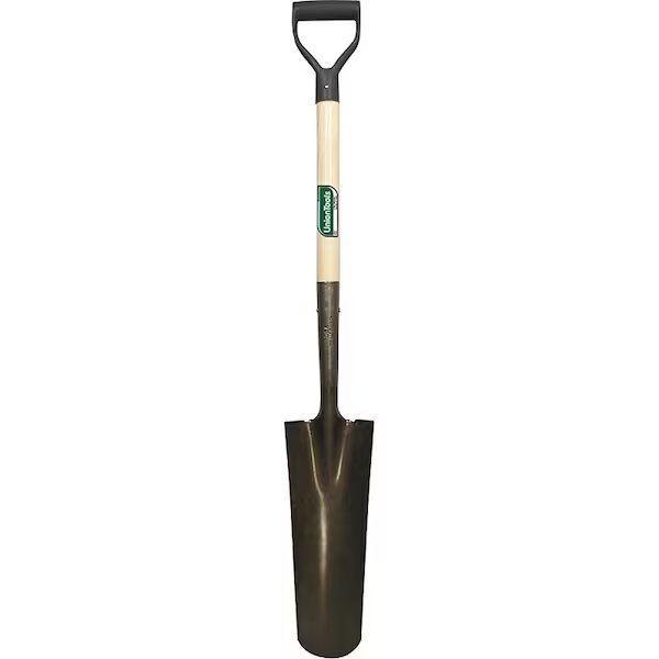Drain Spade Shovel, 6 in W Steel Blade, 27 in L Hardwood Handle W/ D-Grip, Union Tools, Mfr#: 47108