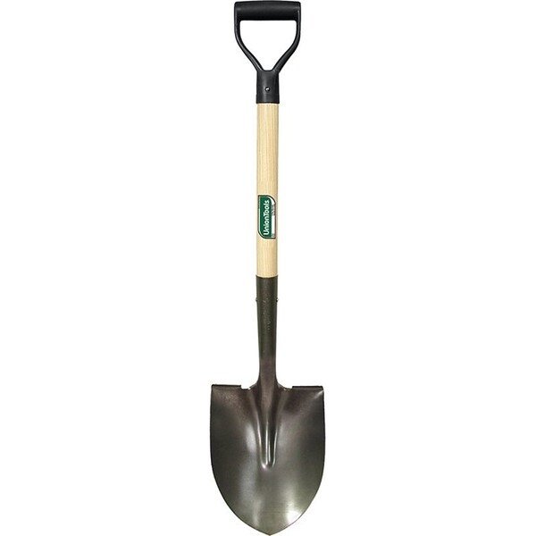 Digging Shovel, 8-1/2 in W Carbon Steel Blade, Hardwood Handle W/ D-Grip, Union Tools, Mfr#: 43106