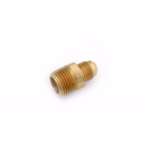 38 Outside Diameter Tube 45 Degree SAE Flare x 12 Male Pipe Thread Straight Brass, Midland Industries, Mfr#: 704048-0608