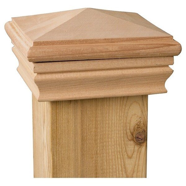 Maine Ornamental 72890 High-Point Post Cap, 3-1/2 x 3-1/2 in Post/Joist, 4 in L, 4 in W, Maine Ornamental, Mfr#: 72890