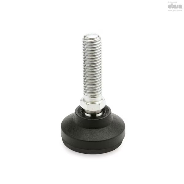 With no-slip disk, LS.A-50-PP-14-AS-SST-M10x43, Elesa, Mfr#: LS.A-PP-AS-SST