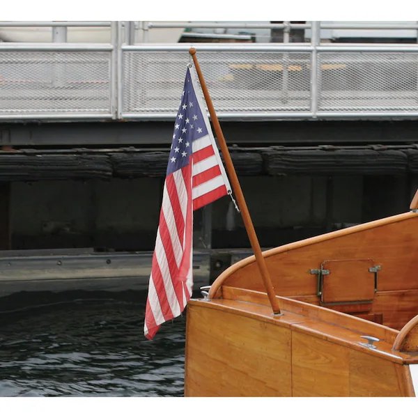 TEAK FLAG POLE 3/4IN X 18IN, Taylor Made, Mfr#: 60749