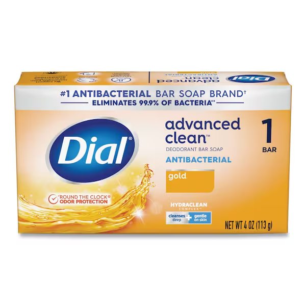Deodorant Bar Soap, Iconic Gold Fragrance, 4 oz Wrapped Retail Bar, 36PK, Dial, Mfr#: DIA92617