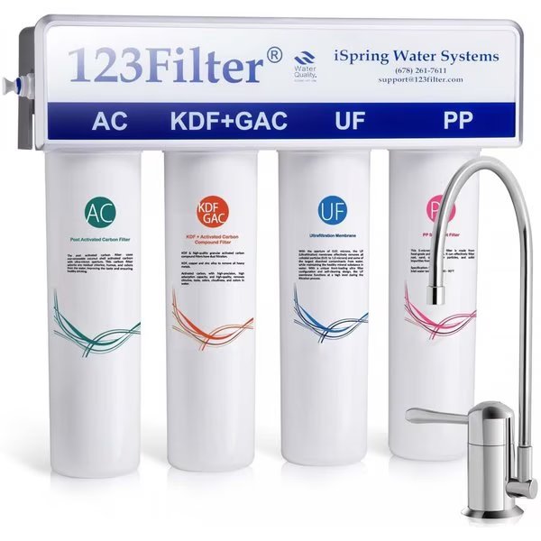 001um UltraFiltration Under Sink Water Filter System, Ispring, Mfr#: CU-A4