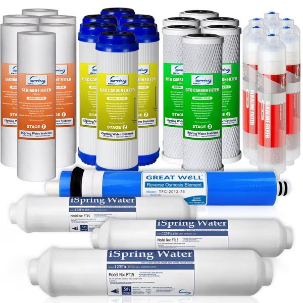 3Year Replacement Set for RO System w Alkaline filter 28PK, Ispring, Mfr#: F28K75