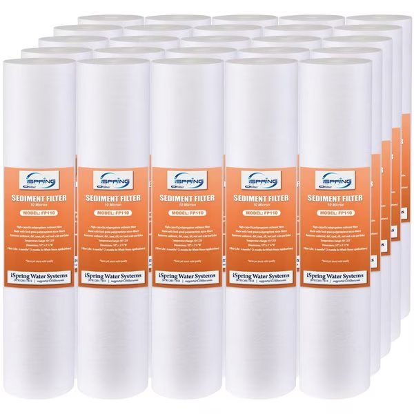 Sediment Filter Replacement Cartridges 25PK, Ispring, Mfr#: FP110X25