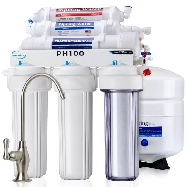 pH 6Stage 100 GPD Under Sink RO Drinking Water System, Ispring, Mfr#: PH100
